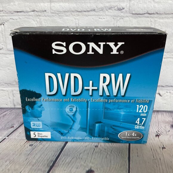 Sony DVD+RW Blank Disc - New Sealed - Picture 1 of 4